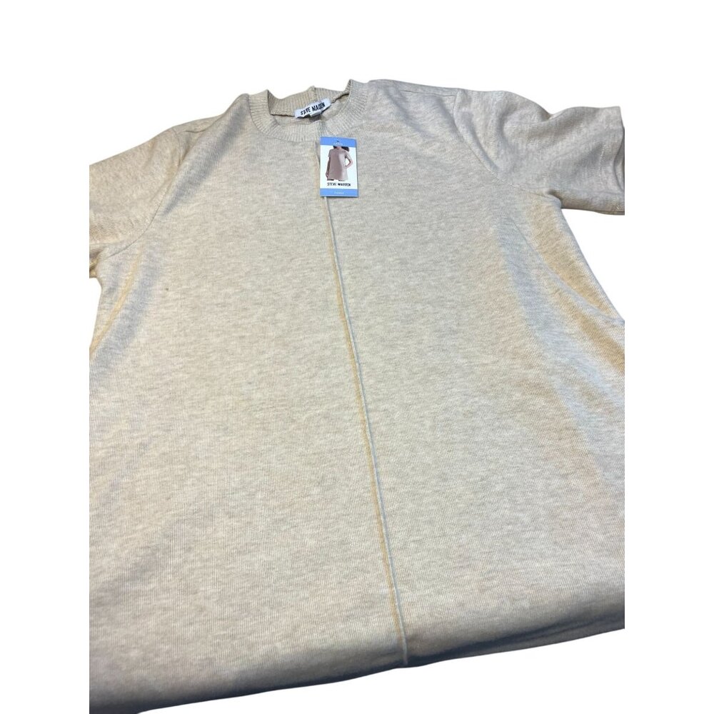Heather Oatmeal Crewneck Long-Sleeve Sweatshirt By Steve Madden